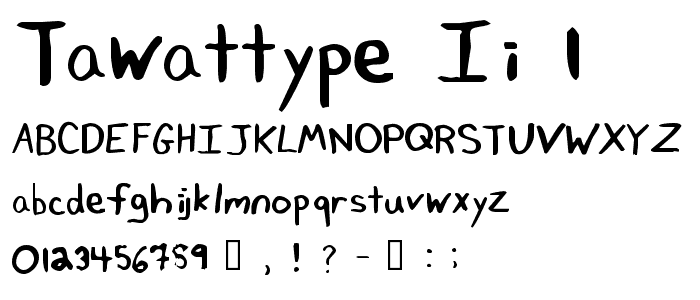 Tawattype II 1 font